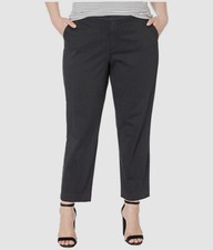  119 NYDJ Women's Black High Rise Stretch Ankle Pants Trousers Plus Size 24W