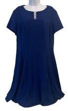 Alyx dress Women’s Sz 18 Zip Up Blue Short Sleeve Polyester Spandex Blend
