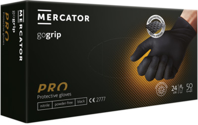Einweghandschuhe Nitril Grip Go Grip Mercantor Reis Griff 50 St. 100 St. einmal