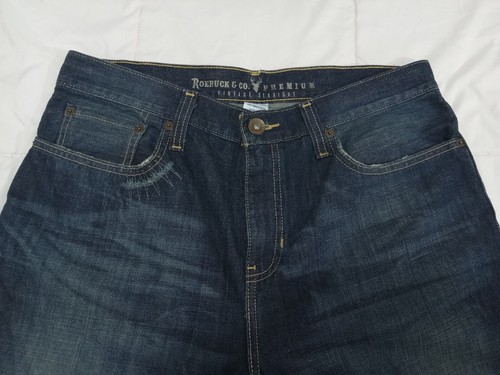 Jeans uomo Roebuck vintage dritti taglia 32x32, ottime condizioni - Foto 8 di 11