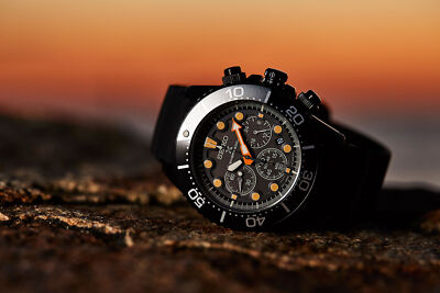 SEIKO Prospex SSC673P1 Solar Chronograph Stainless Steel Black