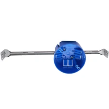 Round Ceiling Bar Hanger Electrical Box Adjustable Bracket 4" New Work ETL Blue