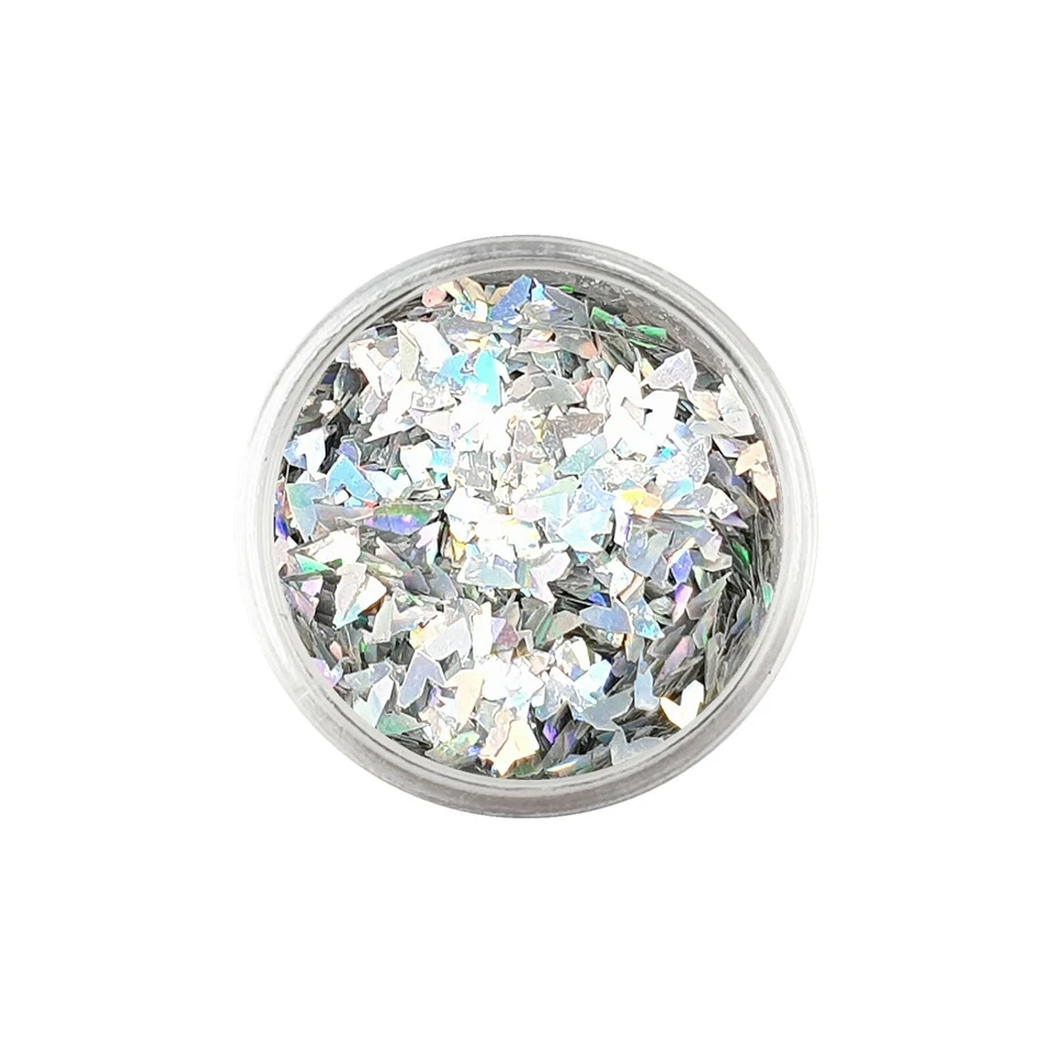 Nailart Flakes Silber Hologramm zum Einlegen in Finish, Nagellack , Nails - Bild 2 von 2