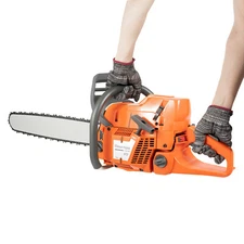 72cc Gas Powered Chainsaw with 24'' Guide Bar Saw Chain 2-Stroke Engine Cut Wood