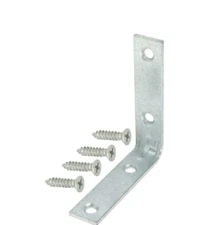 4 Pack Everbilt 2-1/2 inch Galvanized Steel Angle Corner Braces Brackets 14539