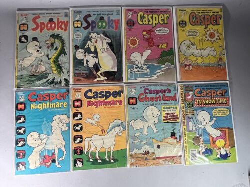 8 Lot Vintage 70's Casper The Friendly Ghost & Wendy Witch Harvey Comic Books - Afbeelding 1 van 8
