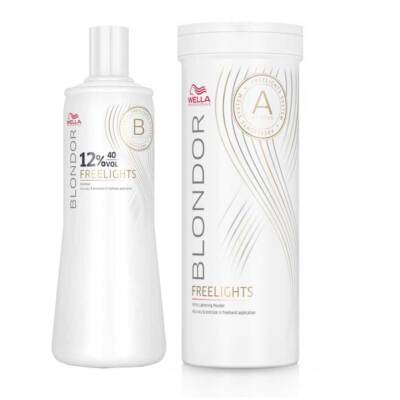 Wella Blondor Freelights Entwickler 12% 1000ml + Freelights Blondierpulver 400g