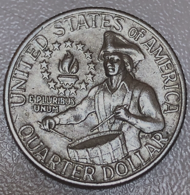手毬⭐︎76個 Rare! US 1776-1976 D Bicentennial Quarter, Broken Drumstick +