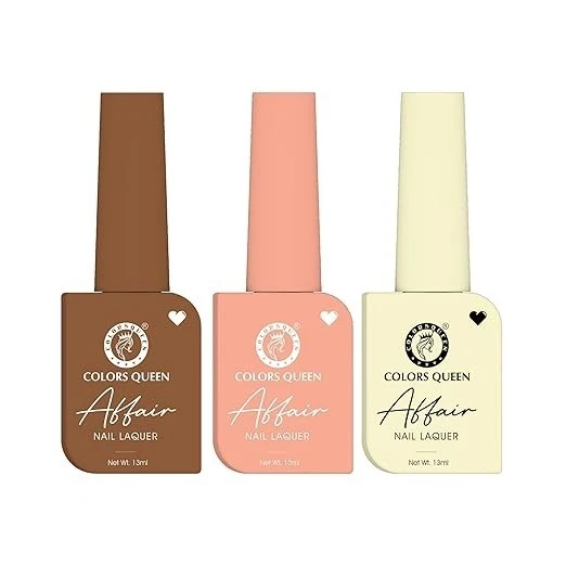 Colors Queen Affair Nail Polish Set of 3-27 Cupcake, 30 Amber Wood & 62 Pour Ivo