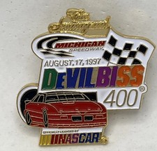 1997 Devilbiss 400 Michigan Speedway Racing NASCAR Race Enamel Lapel Hat Pin