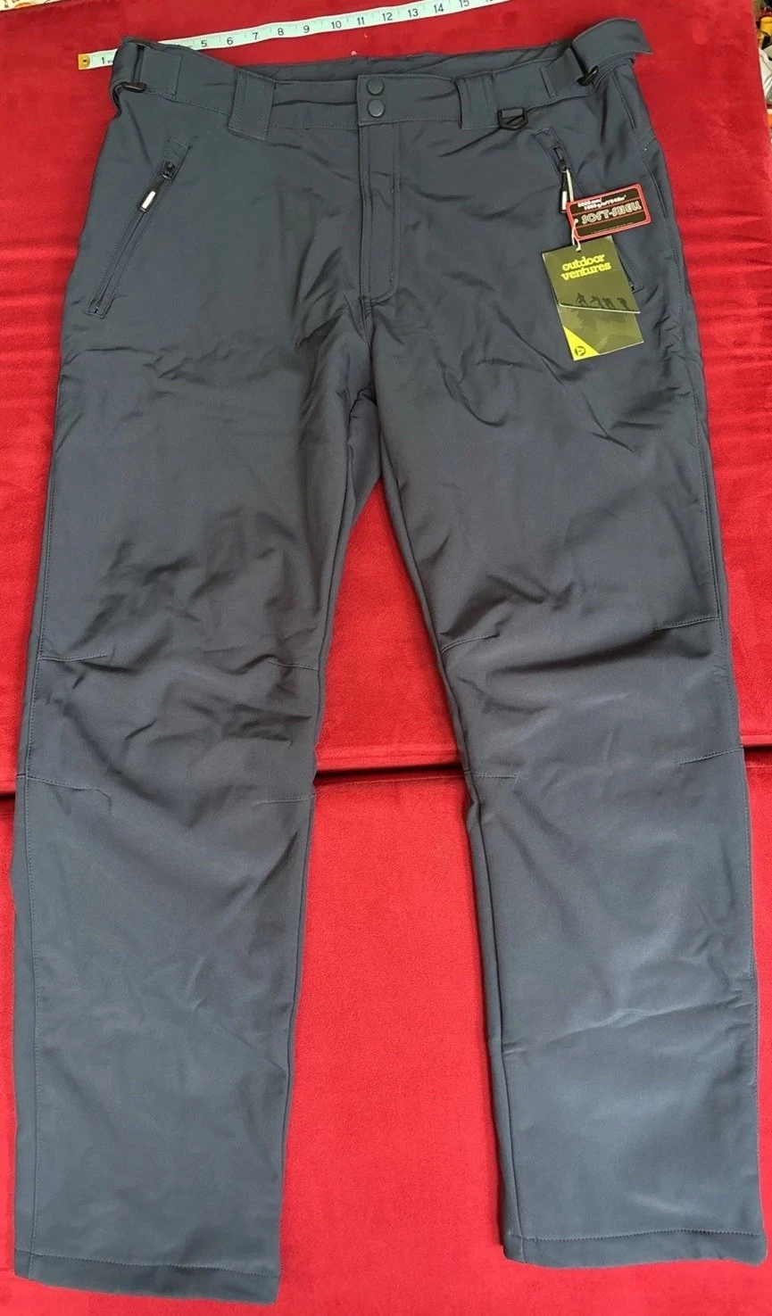 Outfoor Ventures Soft-shell Insulated Pants, Mens Size 38Wx34L, Navy