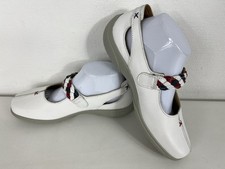 Image of Hotter Shake II  EXF White Leather Mary Jane Shoes Braided Strap UK6 EU39 New 