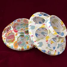 Set/2 ImPECKables Farm Animal 1 qt. Chick Poultry Feeder Base Chicken Flower