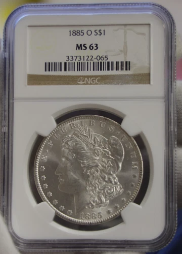 1885 O US Morgan Silver Dollar $1 NGC MS63