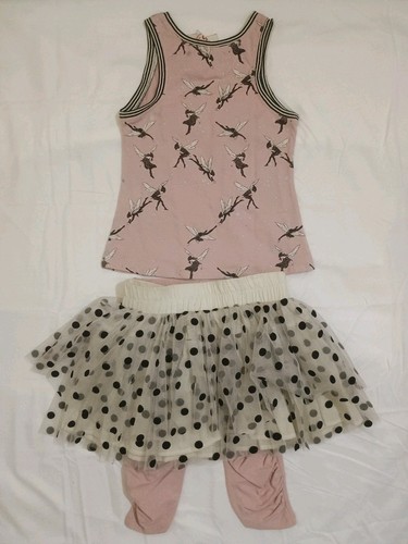 Paper Wings size 6 fairy tank top skirt pants set polka dots good condition - Picture 2 of 9