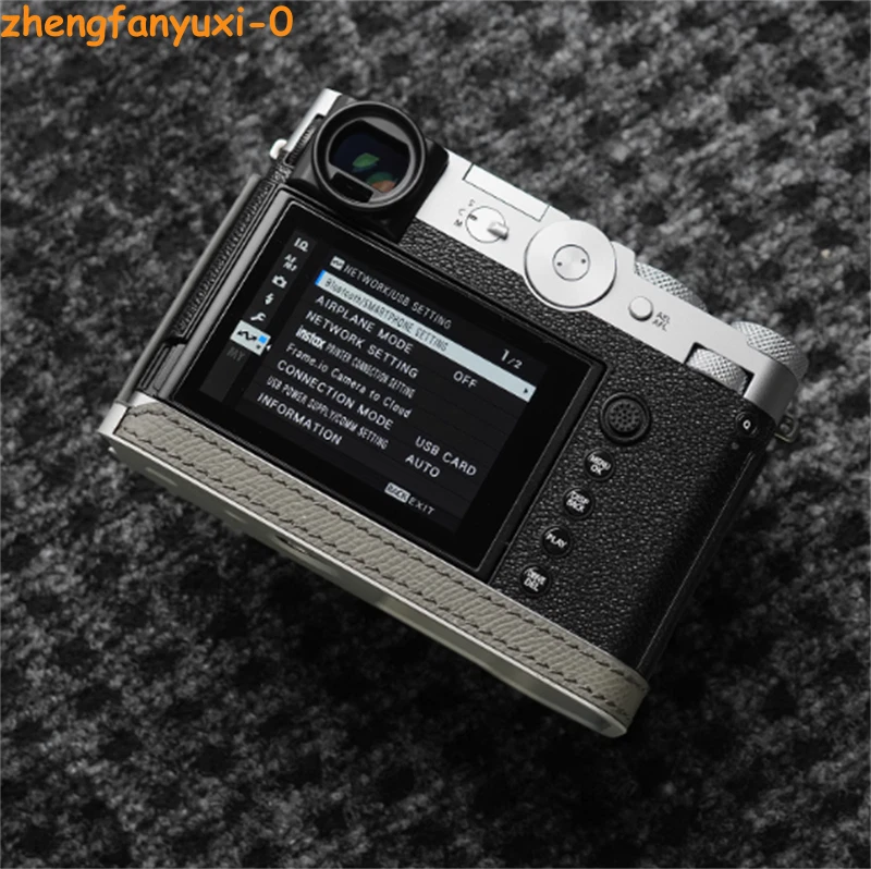 Retro Half Case For Fujifilm GFX100RF Leather Metal Insert Camera Cover MrStone - Image 3 of 4