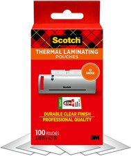 Thermal Laminating Pouches, 5 Mil Thick for Extra Protection, 2.32 X 3.70-Inches