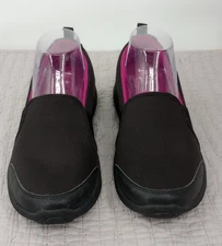 VIONIC Amory Womens Size 7.5M Black Pink Fabric Slip On Orthotic Comfort Shoes