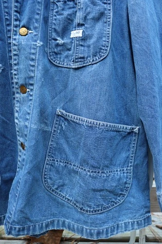 Vintage Lee Denim Chore Jacket Size XL Union Made Workwear Coat 60s 70s image 2