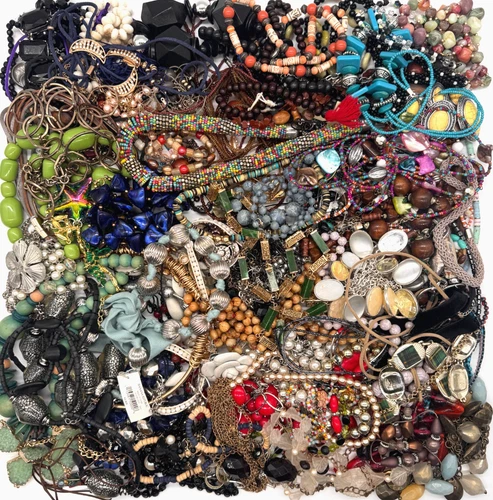 Jewelry Lot 7 Pound lb 8 oz - Wearable Vintage Modern Costume Necklaces