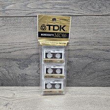 New TDK MC60 3 PACK Microcassette Blank Audio Cassette Tapes Sealed