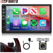 7" Car Stereo Head Unit Radio Double DIN Carplay/Android Auto AUX Screen Cam