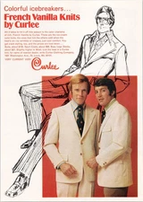 Curlee French Vanilla Knits Vintage 1970s Print Ad Colorful Icebreakers