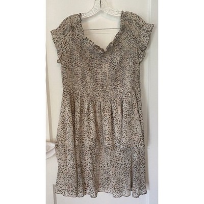 J.M. Sportswear Spring Bloom Brazilian Leopard Print Dress XL Extra Large