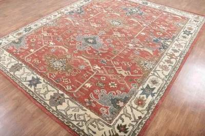 #ad #ad Channing Red Colour Traditional Oriental Handmade Tufted 100% Wool Area Rug $484.79
