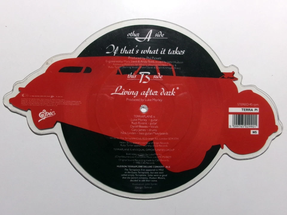 TERRAPLANE IF THAT'S WHAT IT TAKES EPIC TERRA P1 HEAVY METAL SHAPED PICTURE DISC - Image 2 of 2