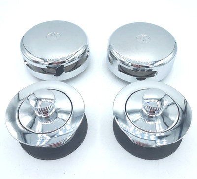 *2 Pack* JB Products SL100CP Full Trim Lift & Turn Tub Drain Stopper Vent Chrome