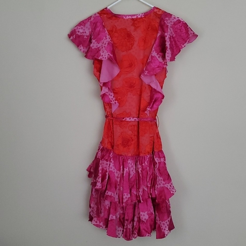Le Superbe Aurora Flora Lil Flirt Ruffled Mini Dress - size 6 - NWT image 9