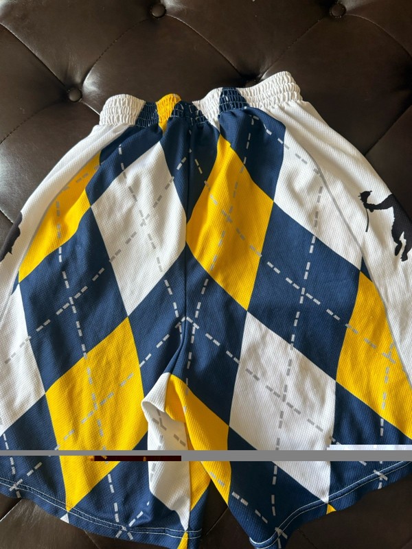 Navy And Yellow Lacrosse Shorts Men’s M