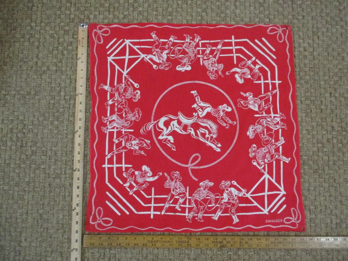 Western/Bandana 1950s Vintage Plain & Solid Handkerchiefs for sale