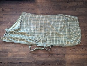 Integrity Linens 84" Tan Plaid Stable Sheet