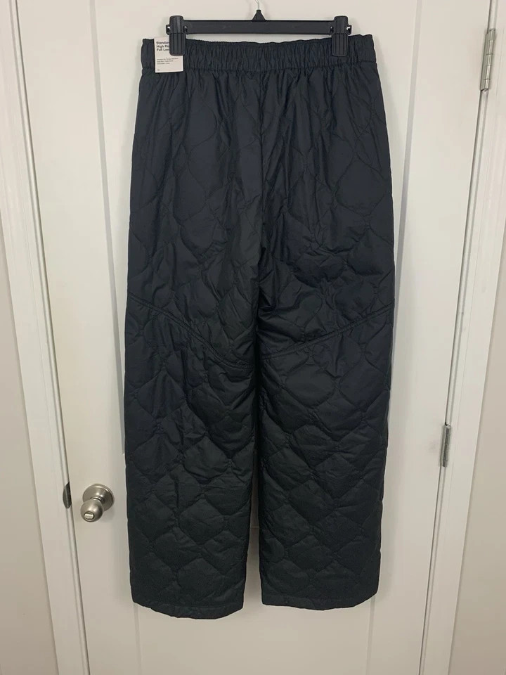 Nike Essential Quilted High Waist Open Hem Insulated Pants Black FB8722 Women M image 5