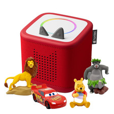 Red Tonies Toniebox 2 - Bundle 4 Disney Winnie Cars Lion King Jungle Book