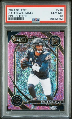 2024 PANINI SELECT PINK GLITTER #216 CALEB WILLIAMS 8/15 PSA 10