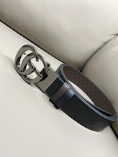 100 Authentic Gucci Black Leather Belt