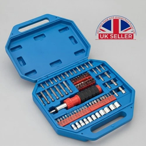 101Pc Reversible Ratchet Driver & Socket Bit Set – Metric, Torx, Hex Wrench Tool