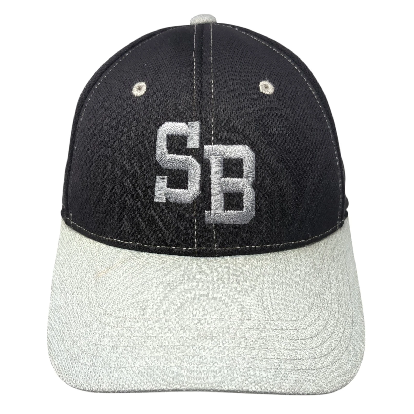 SB Strapback Baseball Cap Black One Size Adjustable Embroidered Sport-Tek