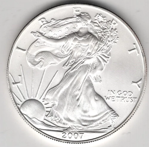2007 WALKING LIBERTY AMERICAN EAGLE .999 FINE SILVER DOLLAR COIN 1oz. $1 USA