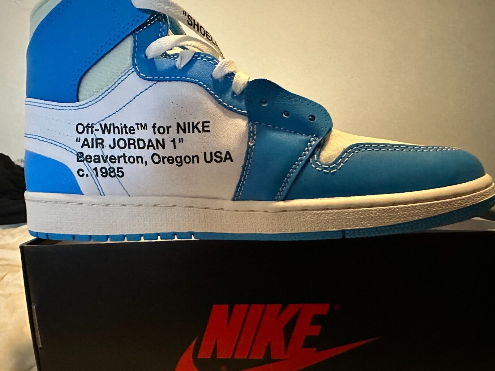 Size 12.5 - Jordan 1 Retro High OG x OFF-WHITE White 2018 RARE SIZE BRAND  NEW 887232653804