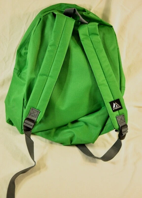 Everest Mochila Verde Luz Acolchada Correas Bolsillos con Cremallera Poliéster Fuerte Foto 2 de 4