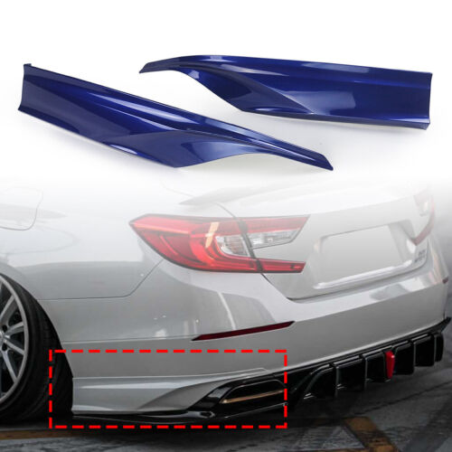 2pcs Rear Side Corner Spat Trim For Honda Accord 2018-22 YOFER Style Gloss Blue - Picture 1 of 10