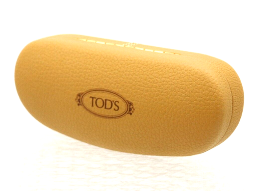 TOD'S Brillenetui Hardcase Brillenbox Sonnenbrille 'Light Brown' ECHT LEDER NEU - Picture 2 of 5