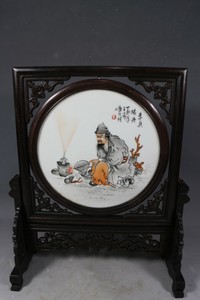 beautiful chinese famille rose porcelain Plaque