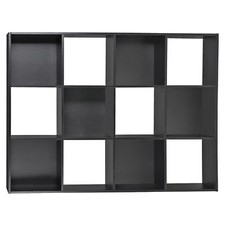 12 Cube Storage Organizer 3 Tier Black Bookshelf Free Combination Cube Shelves