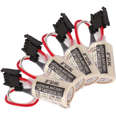 #ad 4 Pcs For FDK CR14250SE CR14250SE R 1747 BA 3V PLC Battery SLC500 with 3P Plug $35.81