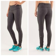 Lululemon Runder Under Pant Herringbone Black Size 4 Rulu Tight Speed Winter